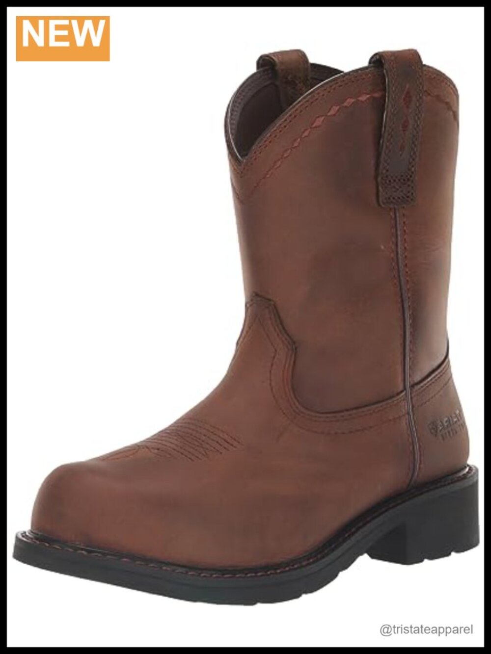 Ariat Women's Fatbaby Work Pull-On Steel Toe Leather Boots